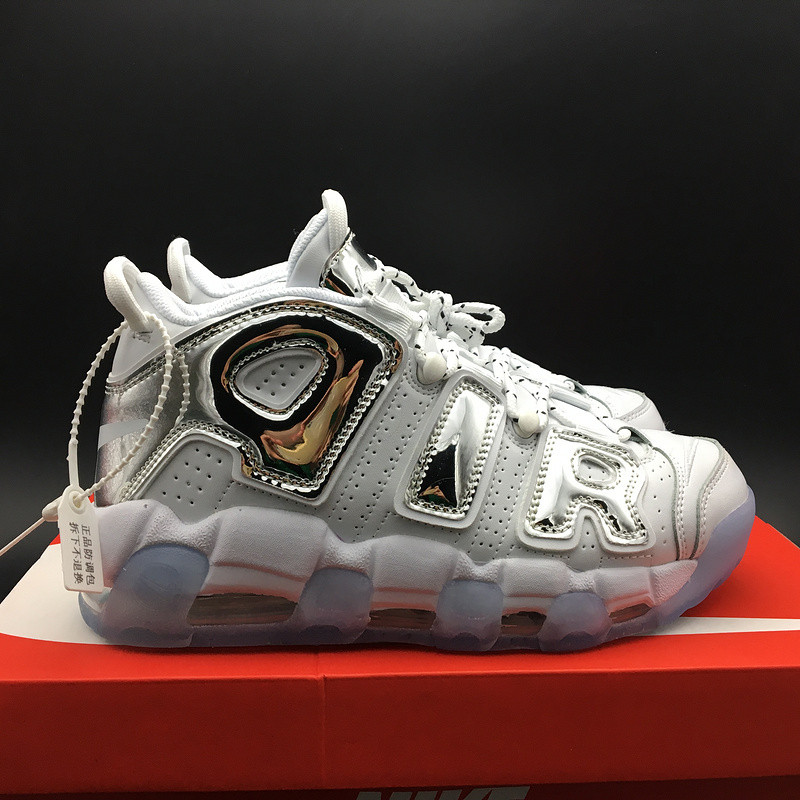 nike air more uptempo Ch*0me white 917593-100